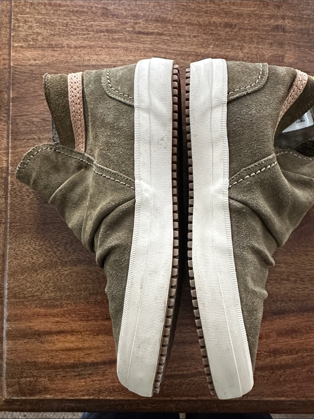 Sperry Olive Green Suede Side zip High-Top Sneakers - Picture 2 of 5